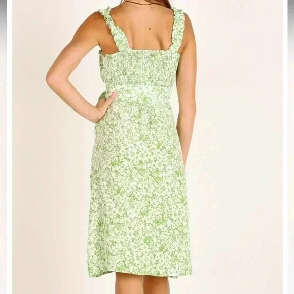NWT Faithfull the Brand Mae Midi Dress Freja Floral Green 8 - Picture 3 of 7